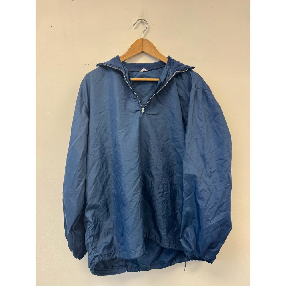Vintage Wilson Pullover Windbreaker‎ Jacket Mens XL Blue Quarter Zip Lightweight